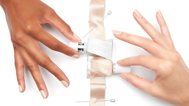gel couture buttoned & buffed nudes
