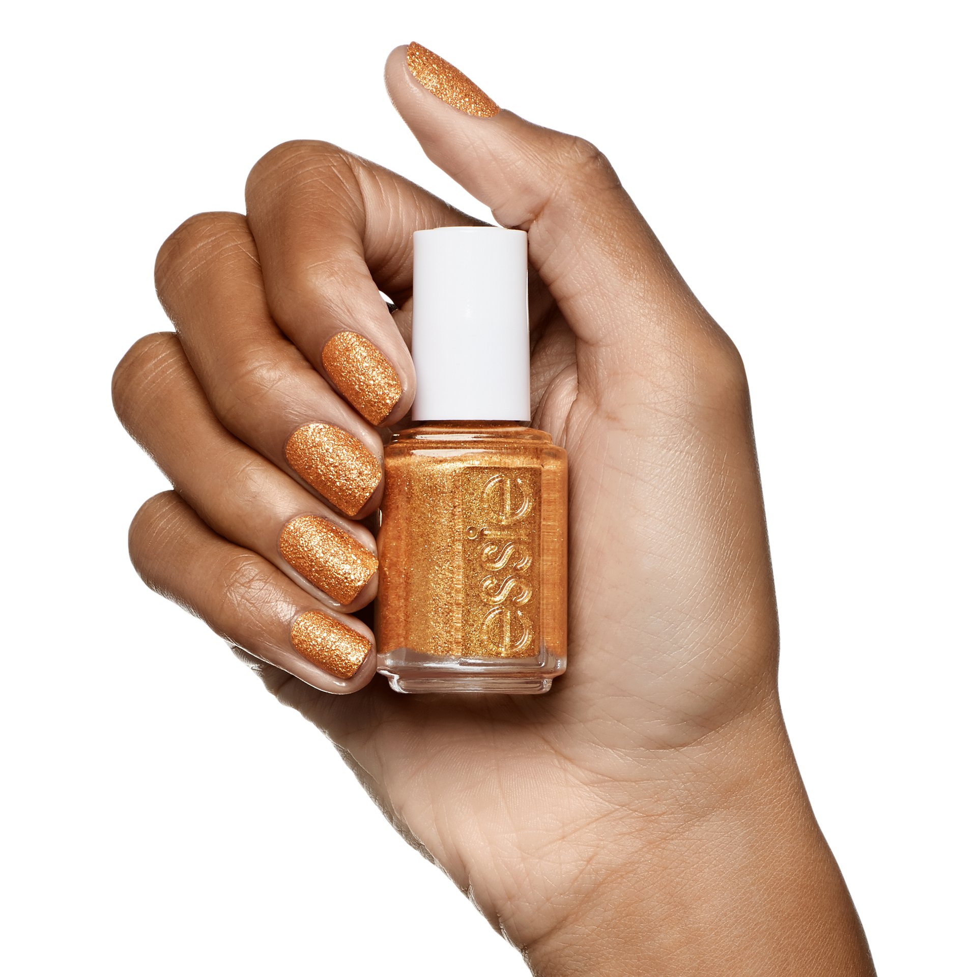 Can T Stop Her In Copper Gold Glitter Nail Polish Essie Can T Stop Her In Copper Essie Enamel 03