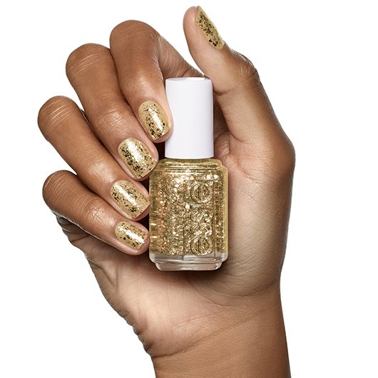 Rock At The Top Gold Glitter Nail Polish Nail Color Essie