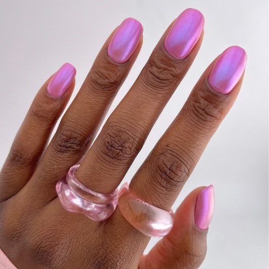 Nail Art Super Fine Glitter for nails HOLO ROSE - Fantasy Nails