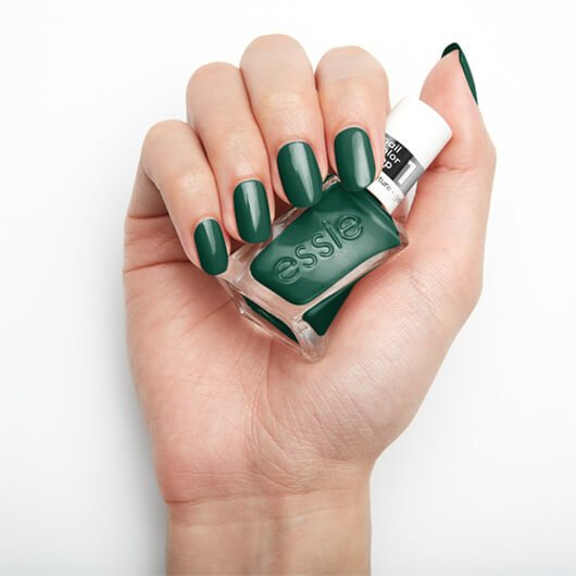 Green essie nail shop polish