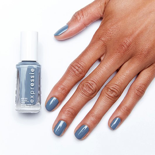 air dry - slate blue quick dry nail polish - essie