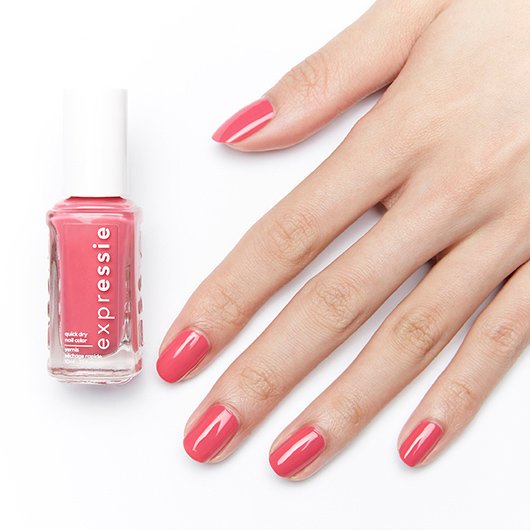 crave the chaos - juicy pink quick dry nail polish - essie