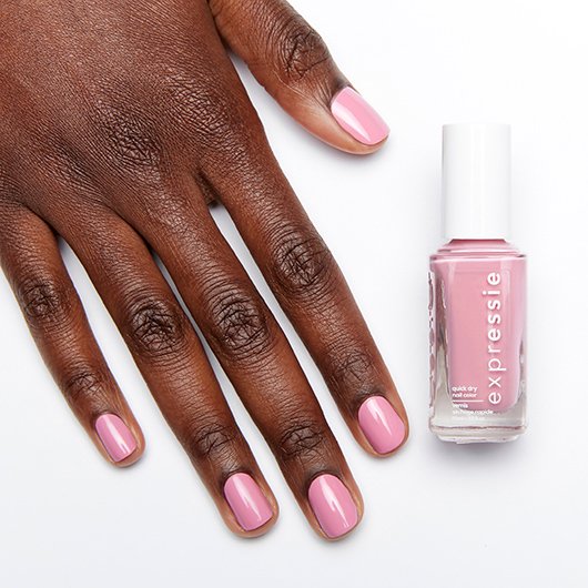 in the time zone - pastel pink quick dry nail polish - essie