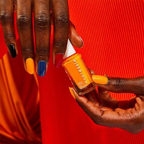 Multi-colored Manicure with Pink,green, Yellow and Peach Nail Polish Stock  Image - Image of shiny, false: 123453811