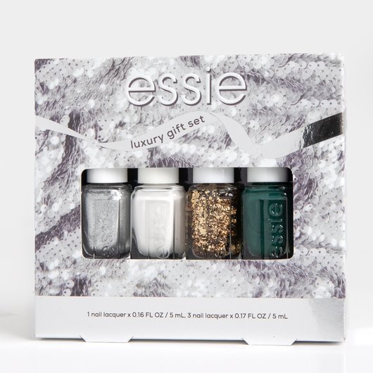4 piece mini nail polish kit- essie edition holiday limited