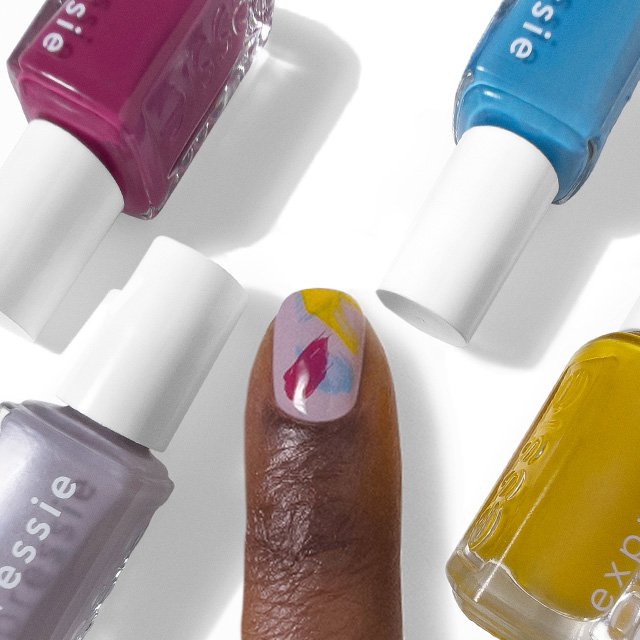 artistic paint brush mani