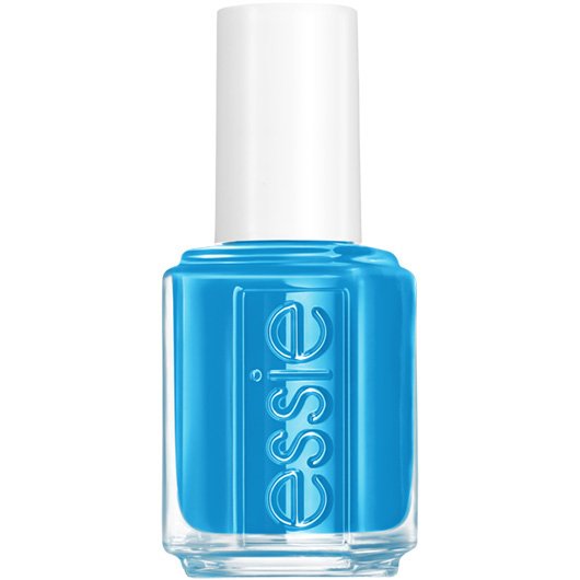 offbeat chic - a vibrant cyan blue vegan nail polish with yellow