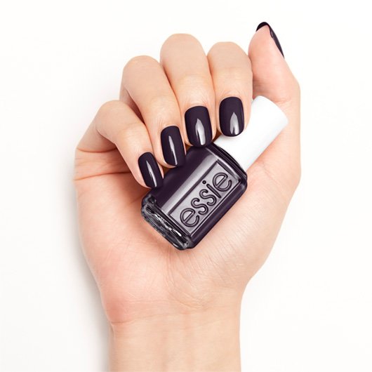 luxedo - dark black purple nail polish & nail color - essie