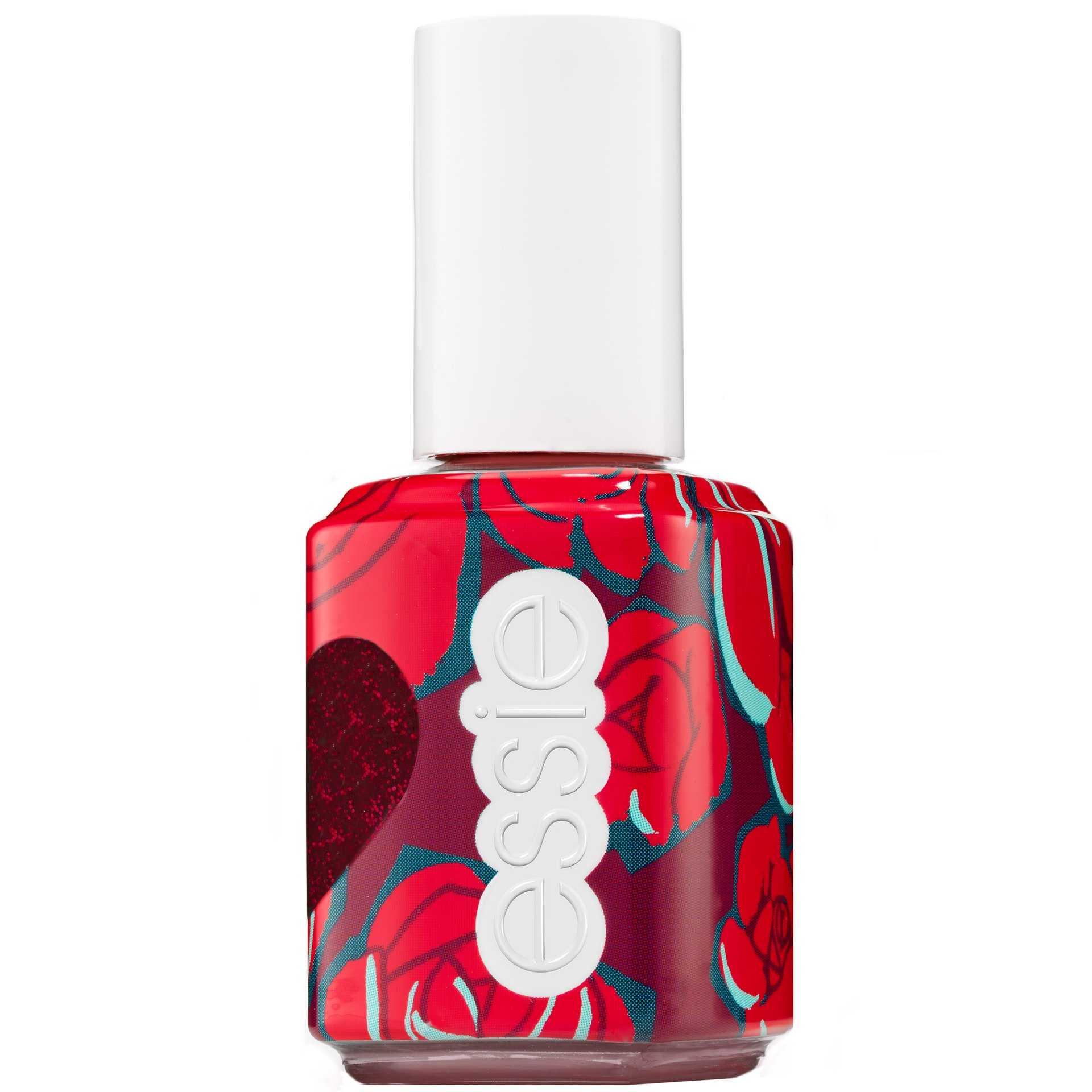 Essie nailpolis schicht roses are red - red sparkly nail polish - essie