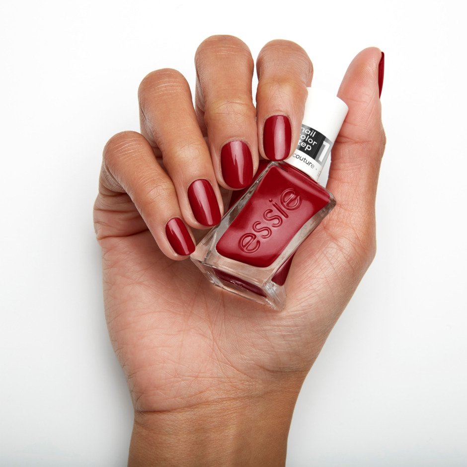Bubbles Only - Burgundy Gel Couture Nail Polish - Essie