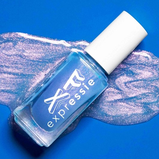expressie immaterial frost FX blue shimmer topper nail polish color