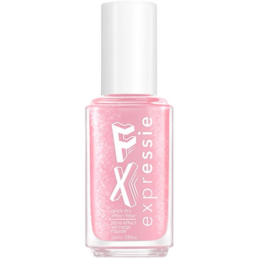 Expressie faur real fx light pink glitter nails top coat nail polish