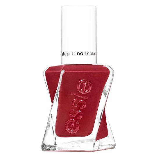 paint the gown red, gel nail couture essie polish longwear