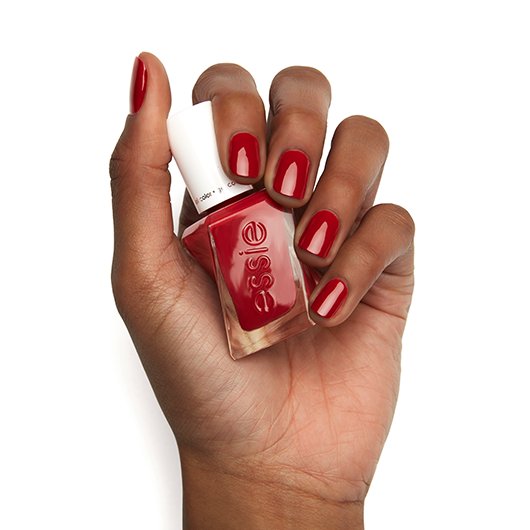 gown polish paint red, couture the essie nail longwear gel
