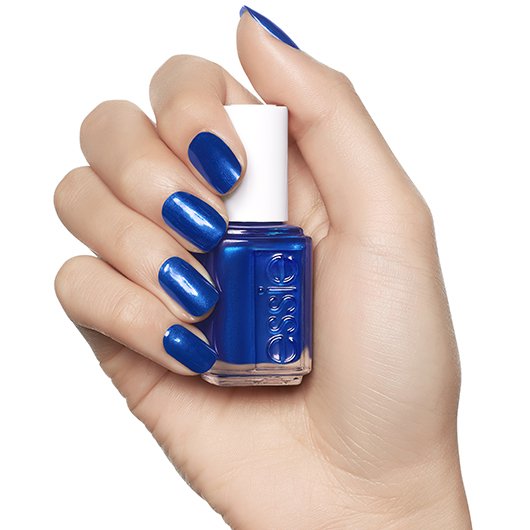 metallic blue nail polish