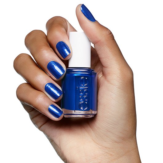 blue essie blue & polish nail metallic - aruba nail color -