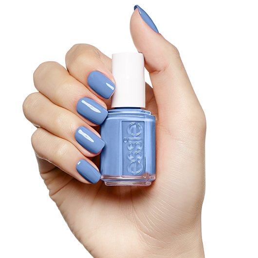 lapiz of polish blue nail - color nail light luxury - ocean & essie