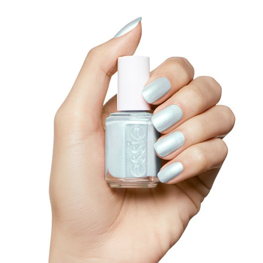at level - shimmer light blue nail polish & nail color -