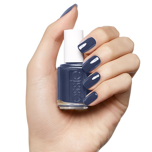 bobbing for baubles - dark blue nail polish & nail color - essie