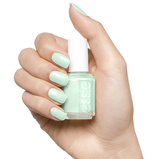 Green essie nail shop polish