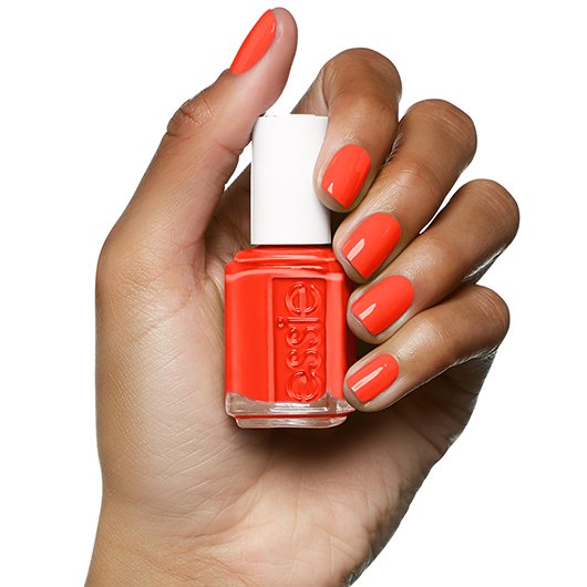 red-orange nail polish, nail color \u0026 