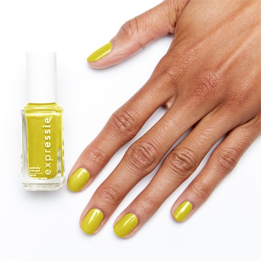 We Don't Mesh Green Yellow Nail Polish Essie