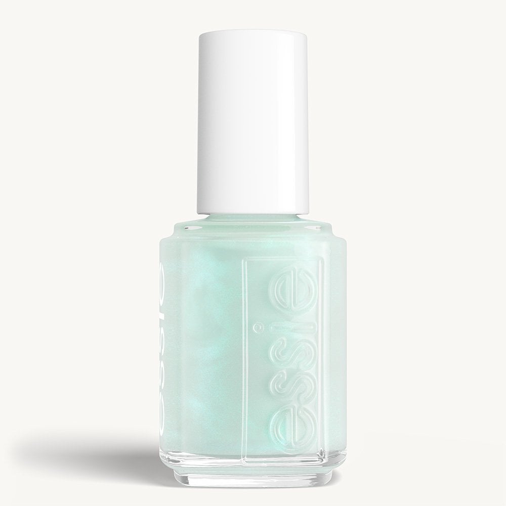 Classic bottle of essie 'Seas The Day' nail polish against a clean white background.