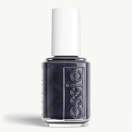 Onyx Swan black nail polish on a white background