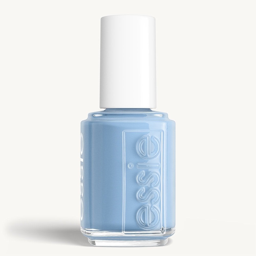 Classic bottle of essie 'Sky Jelly' nail polish against a clean white background.