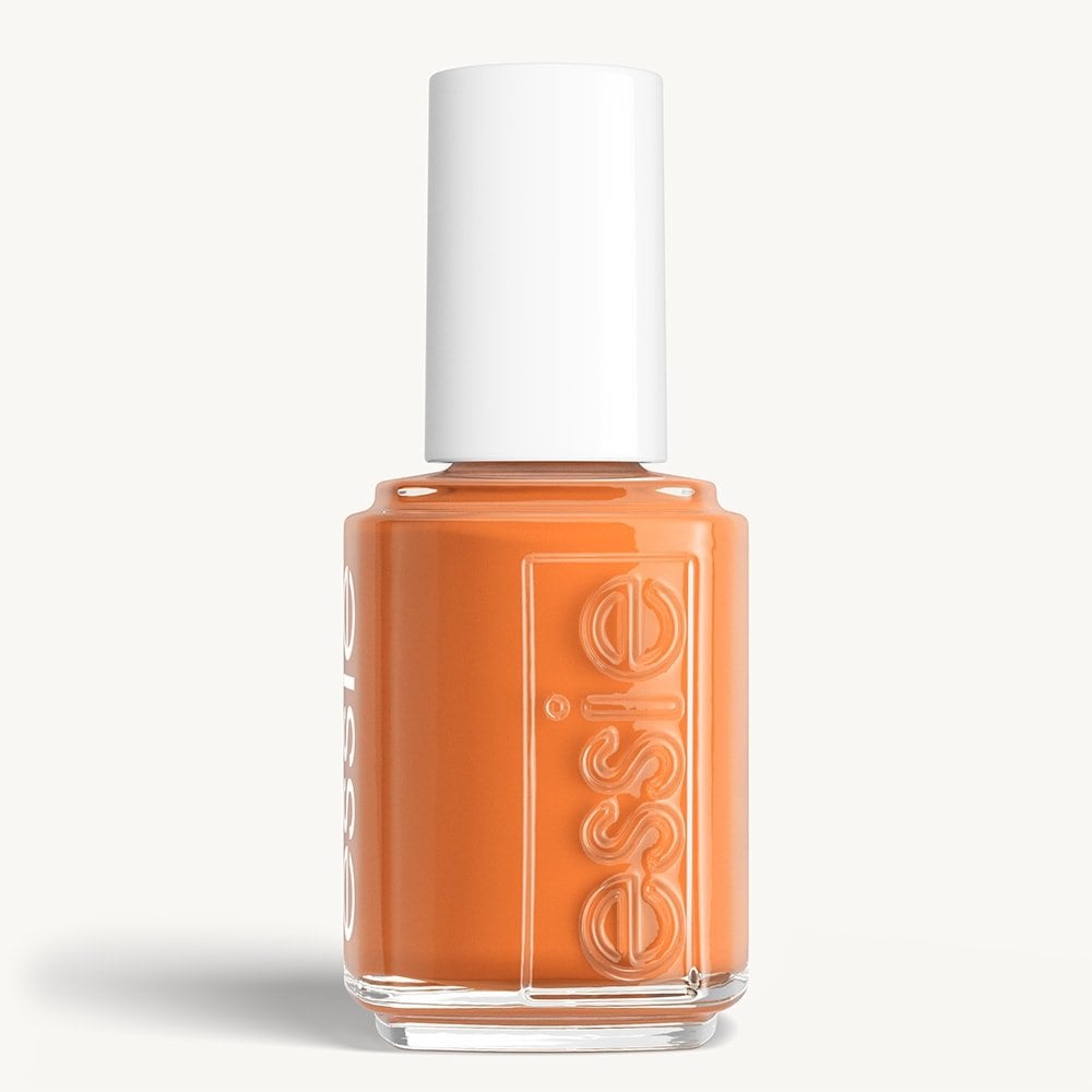 Classic bottle of essie 'Apricot Jelly' nail polish against a clean white background.