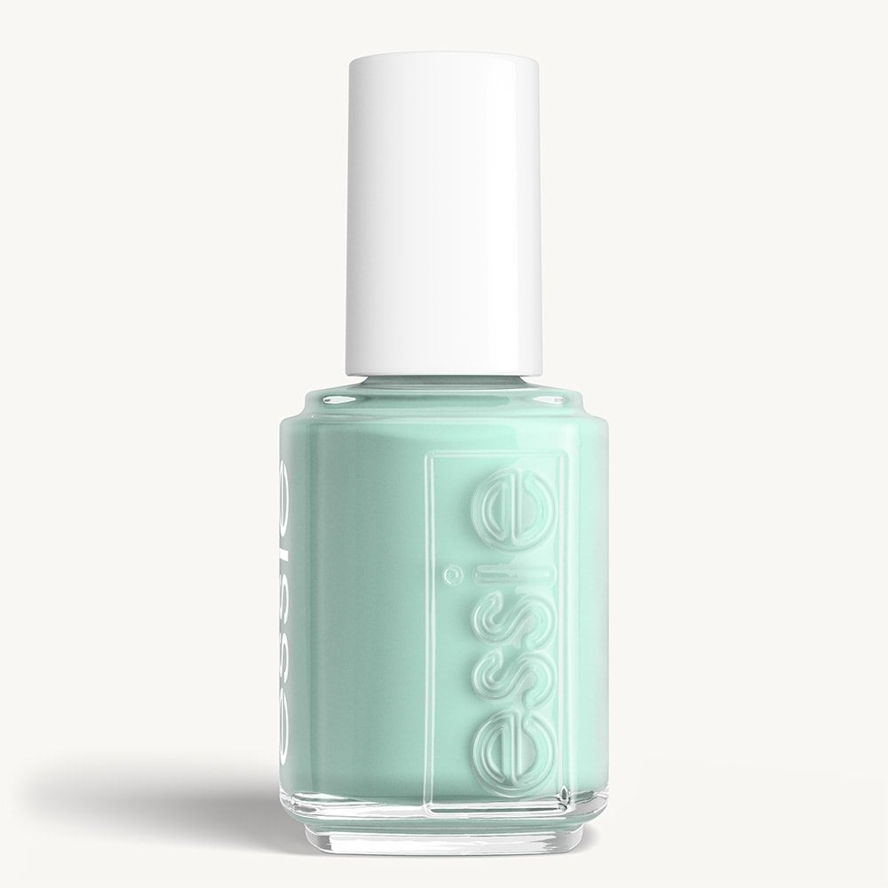 Classic bottle of essie 'Mint Candy Apple' nail polish against a clean white background.