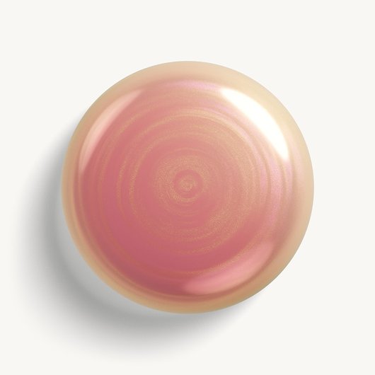 Glossy, high-shine drop of essie 'Liquid Sunrise' nail polish against a clean white background
