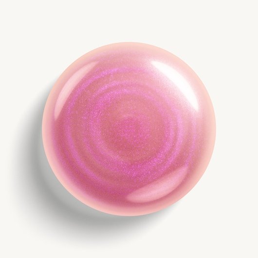 Glossy, high-shine drop of essie 'astral aura' nail polish against a clean white background.