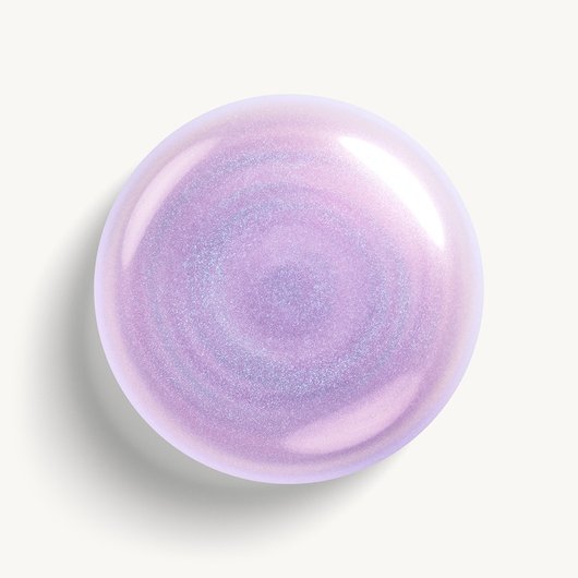 Glossy, high-shine drop of essie 'ethereal escape' nail polish against a clean white background.