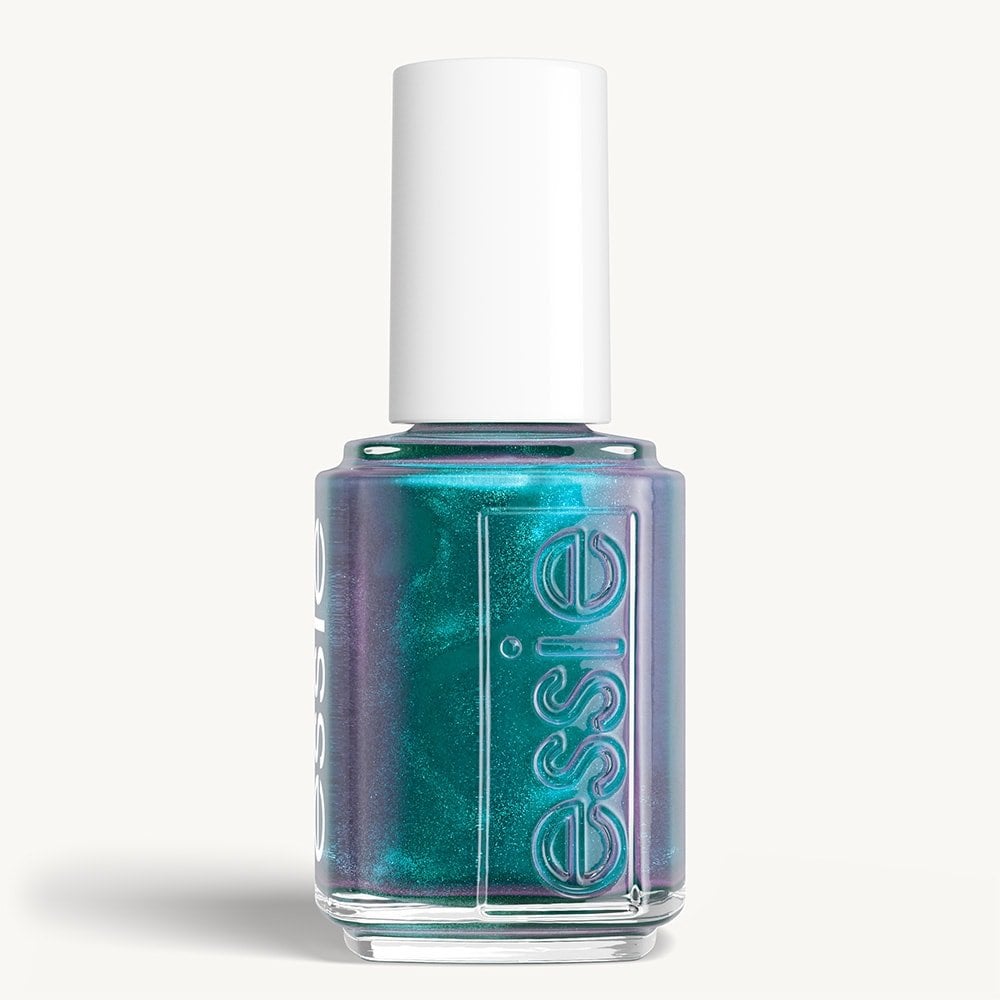 Classic bottle of essie 'Spectrum Shift' nail polish against a clean white background.
