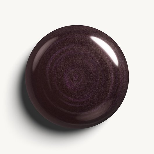 Glossy, high-shine drop of essie 'always morphing' nail polish against a clean white background.