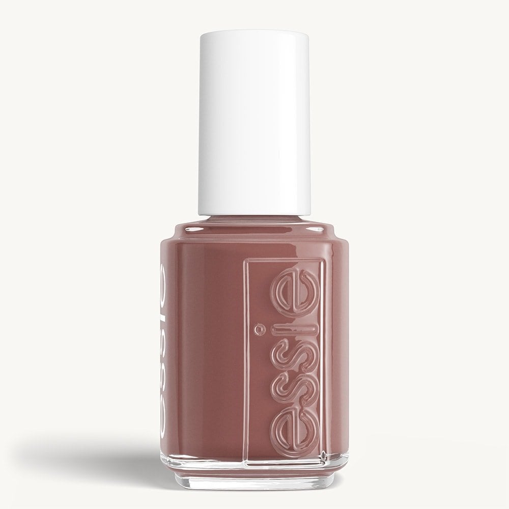 Classic bottle of essie 'Crochet Away' nail polish against a clean white background.