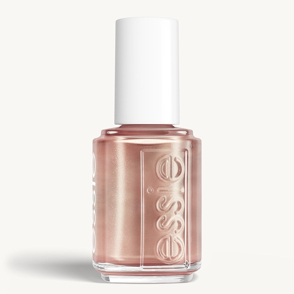 Classic bottle of essie 'Penny Talk' nail polish against a clean white background.