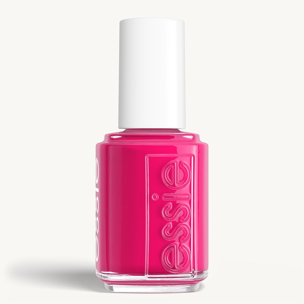 Classic bottle of essie 'Pencil Me In' nail polish against a clean white background.