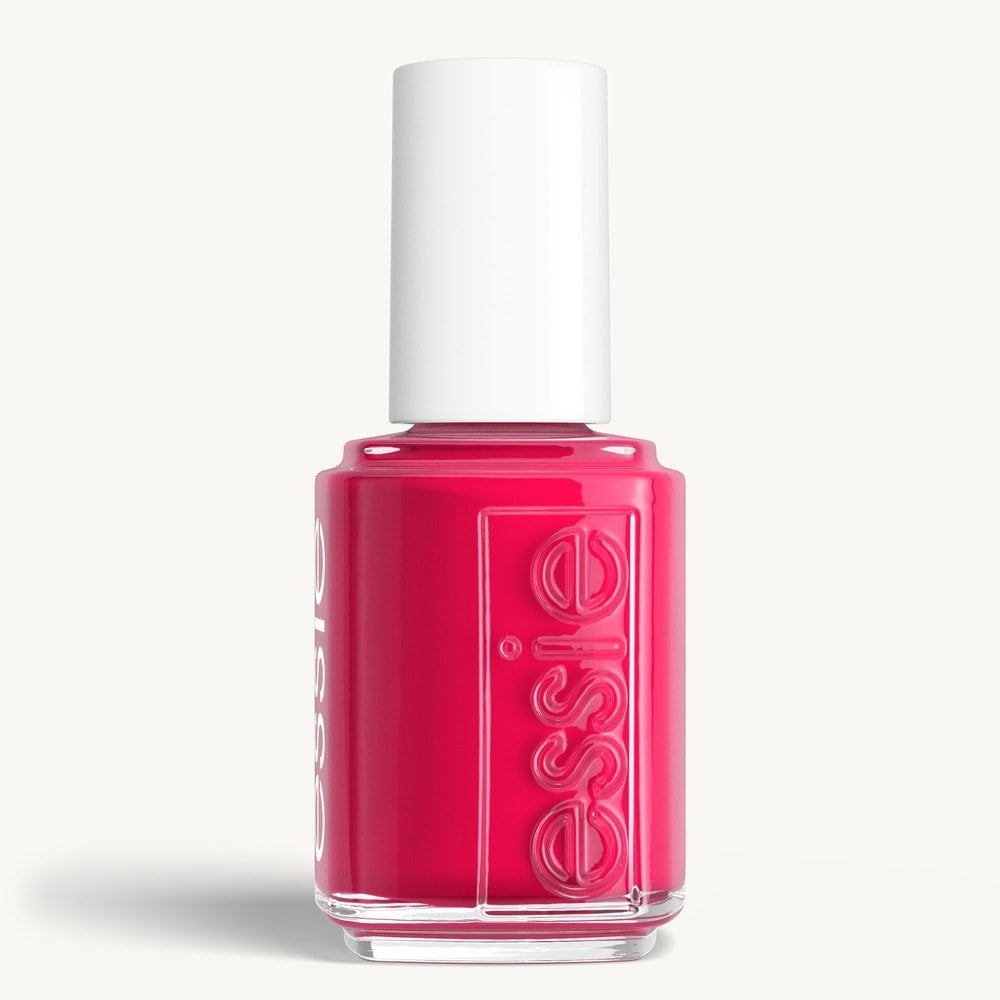 Classic bottle of essie 'Watermelon' nail polish against a clean white background.
