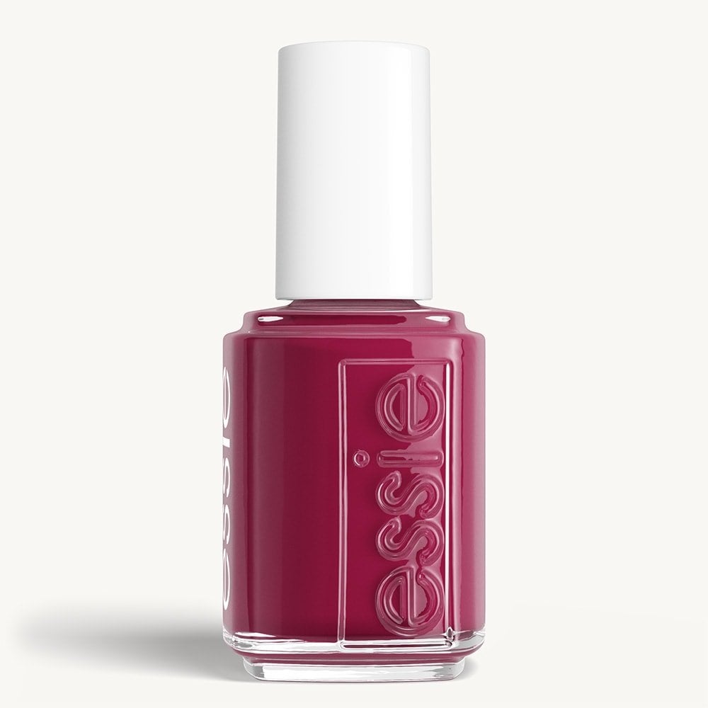 Classic bottle of essie 'Drive in and Dine' nail polish against a clean white background.