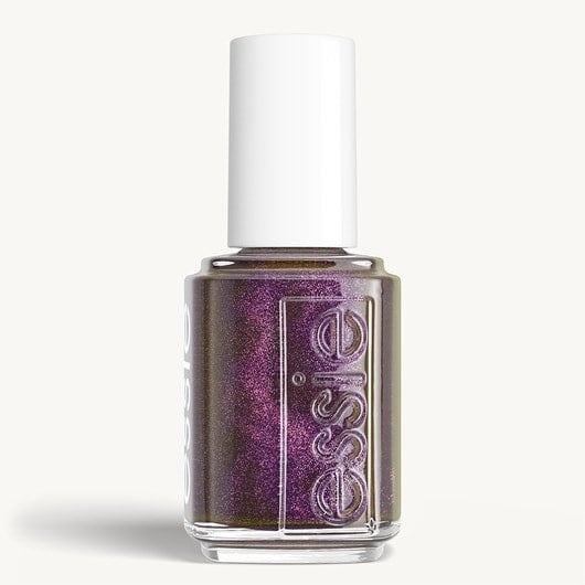 Midnight Encore purple nail polish on a white background