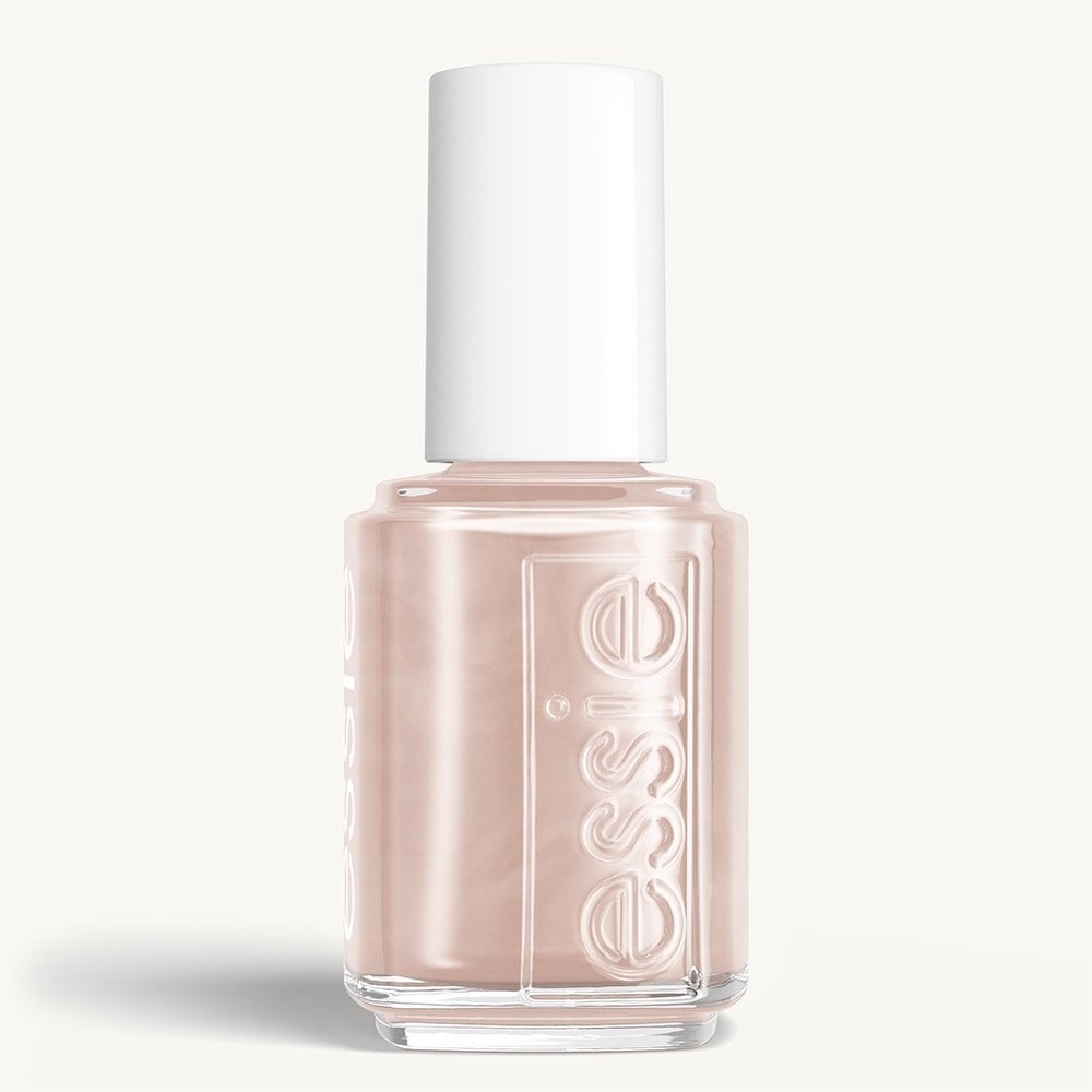 Classic bottle of essie 'Imported Bubbly' nail polish against a clean white background.