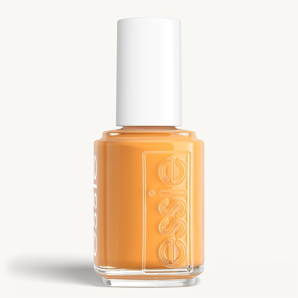 Classic bottle of essie 'Check Your Baggage' nail polish against a clean white background.