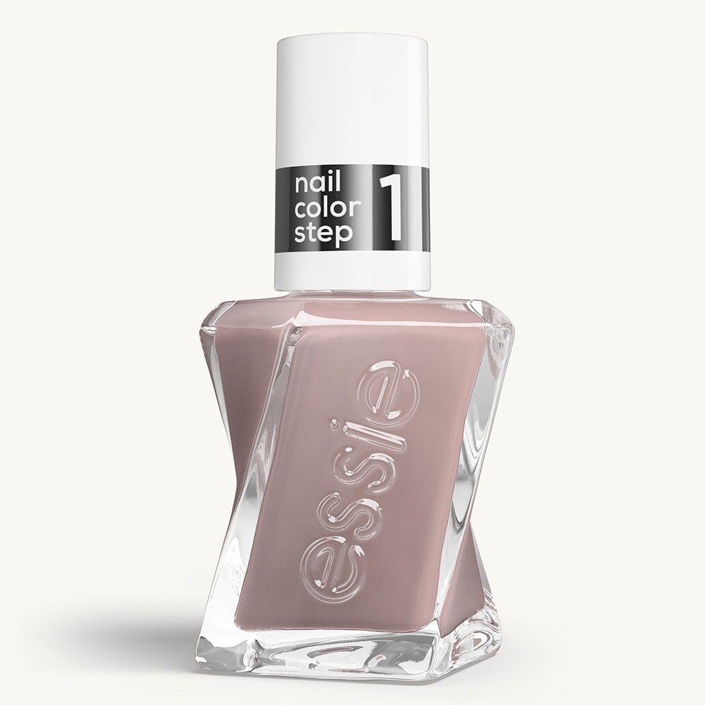 Sleek bottle of Gel by essie longwear nail polish in shade 'Tassel Free' against a clean white background.