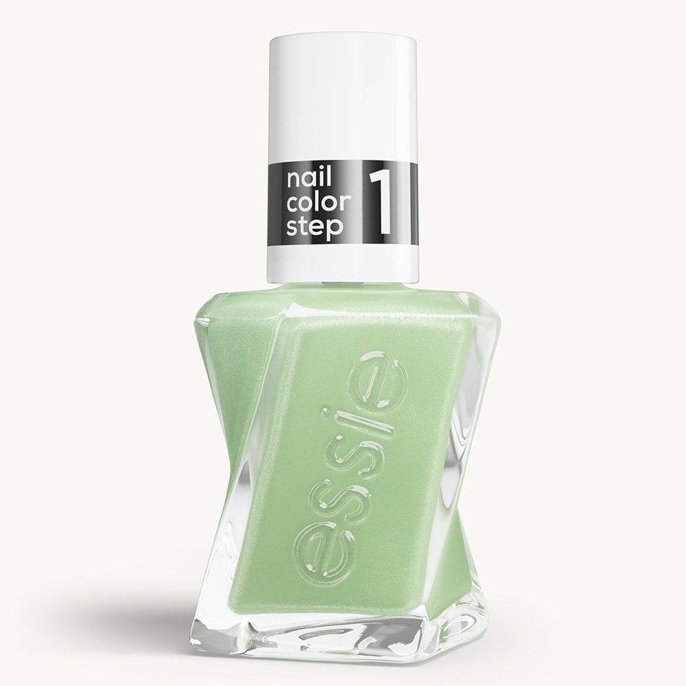 Sleek bottle of Gel by essie longwear nail polish in shade 'Bling It' against a clean white background.