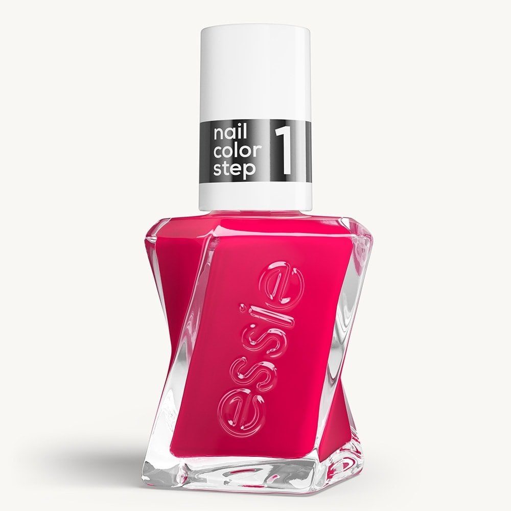Sleek bottle of Gel by essie longwear nail polish in shade 'The It Factor' against a clean white background.