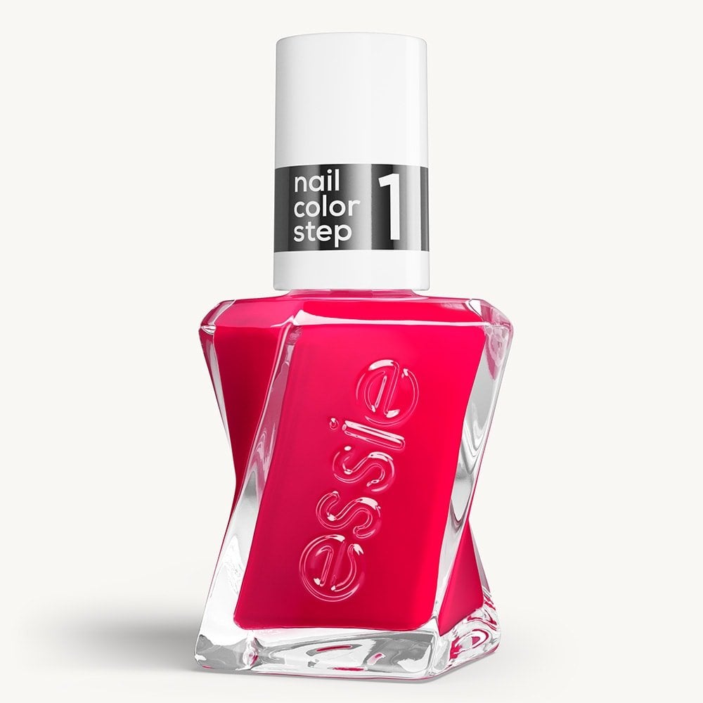 Sleek bottle of Gel by essie longwear nail polish in shade 'You Can-dy It' against a clean white background.