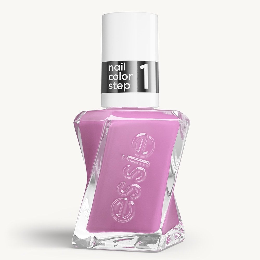 Sleek bottle of Gel by essie longwear nail polish in shade 'Dress Call' against a clean white background.